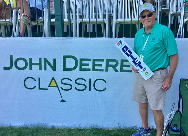 Dave volunteering at John Deere Classic